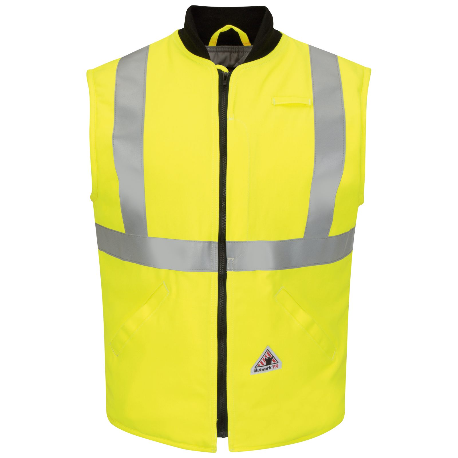 Bulwark Hi-Vis Insulated FR Vest with Reflective Trim in Hi-Vis Yellow